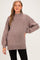 Soft Mocha Mock Neck Oversized Maternity Sweater