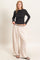 Oatmeal Contrast Waist Drawstring Pants