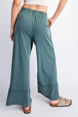 Jungle Mineral Wash Wide Leg Ankle Pants