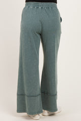 Jungle Mineral Wash Wide Leg Ankle Maternity Pants