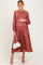 Rosewood Embossed Velvet Floral Maternity Maxi Dress