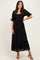 Black Lace Square Neck Maxi Dress