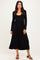 Black Long Sleeve Scoop Neck Maxi Dress