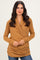 Mustard Soft Heathered Draped Wrap Nursing Top