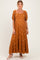 Sepia Embroidered Tiered Maternity Maxi Dress