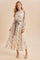 Cloud Floral Sash Tiered Maxi Dress