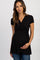 PinkBlush Black Draped Front Maternity/Nursing Top