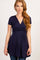 PinkBlush Navy Draped Front Nursing Top