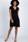 Black Draped Front Nursing Dress