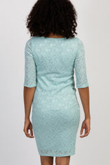 PinkBlush Light Blue Lace Maternity Dress