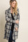 PinkBlush Grey Plaid Long Knit Cardigan