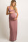 PinkBlush Mauve Sleeveless Fitted Maternity Maxi Dress