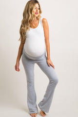 Grey Heathered Basic Maternity Lounge Pants