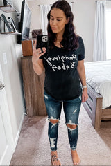 Navy Distressed Raw Cut Maternity Skinny Jeans