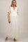 PinkBlush Cream Lace Mesh Overlay Maternity Maxi Dress