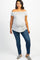 Navy Blue Faded Maternity Plus Skinny Jeans