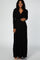 Black Long Sleeve Maternity Nursing Maxi Dress