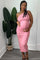 PinkBlush Mauve Ruched One Shoulder Maternity Dress