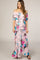 Light Pink Floral Off Shoulder Maternity Maxi Dress
