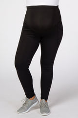 Black Maternity Plus Active Leggings