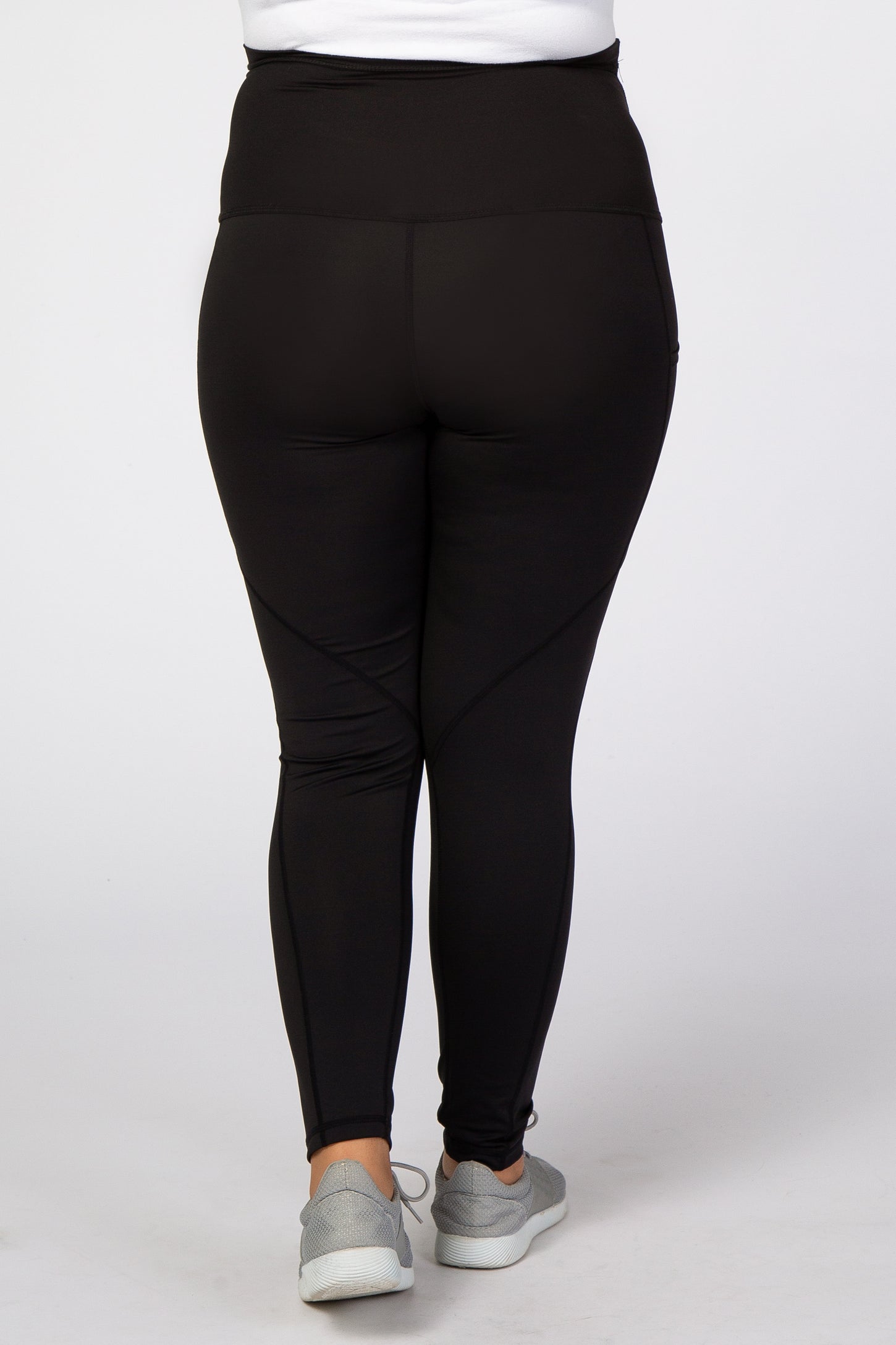 Black Maternity Plus Active Leggings