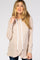 Light Taupe Layered Front Maternity/Nursing Fleece Hoodie