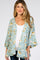 Light Blue Floral Ruffle Hem Maternity Cover Up