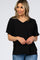Black Short Sleeve Blouse