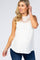 White Lace Inset Maternity Tank Top