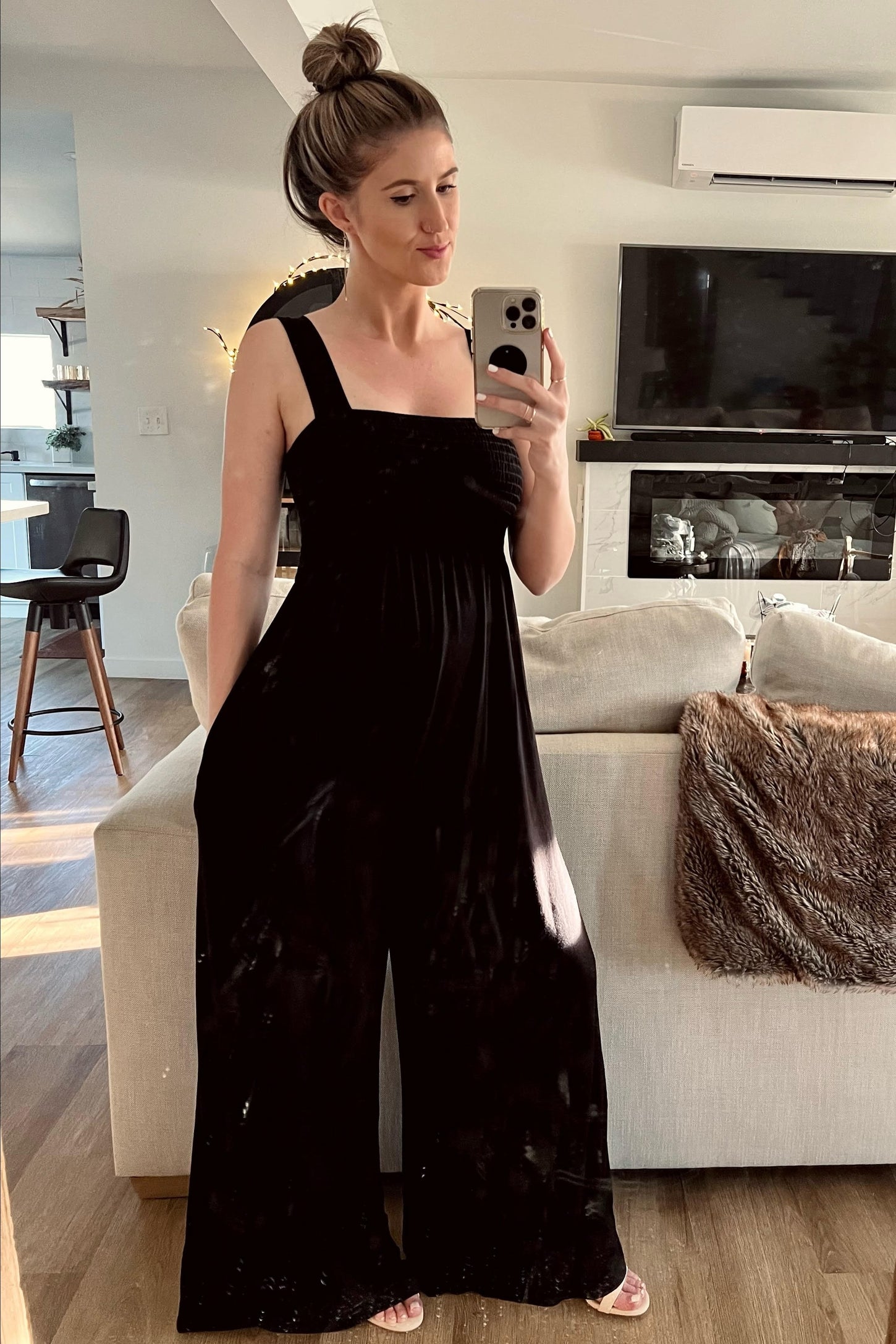 Black Sleeveless Wide Leg Jumpsuit