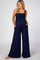 Navy Sleeveless Wide Leg Maternity Jumpsuit