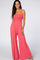 Coral Sleeveless Wide Leg Jumpsuit