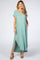 Light Olive Side Slit Maternity Maxi Dress