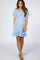 Blue Floral Smocked Ruffle Maternity Dress