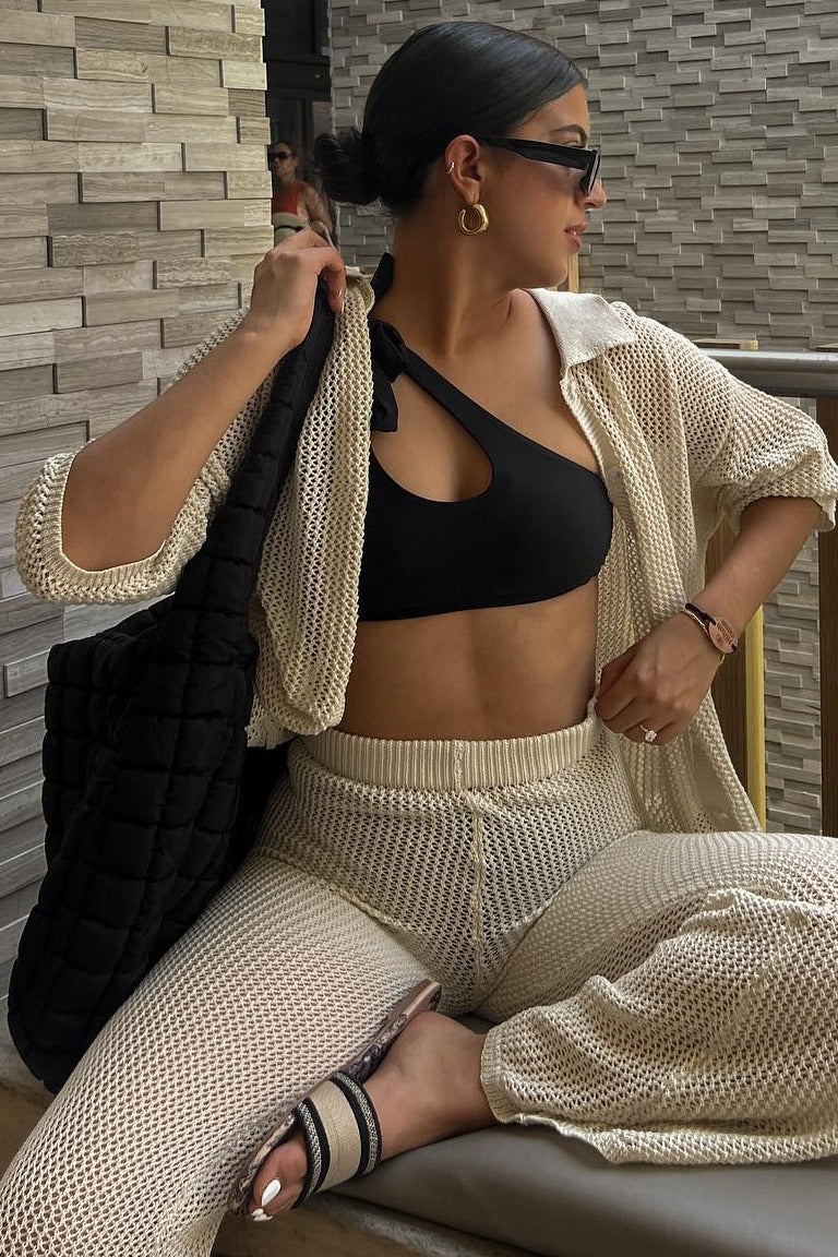 Black Cutout One Shoulder Bikini Set
