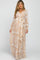 Taupe Floral Chiffon Maternity Maxi Dress