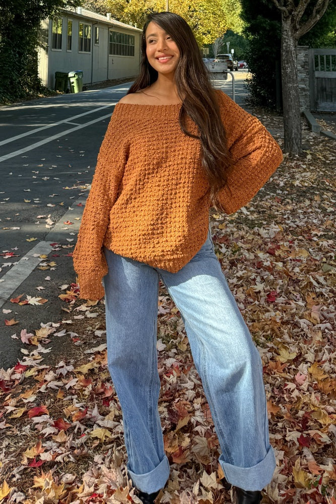 Camel Chunky Knit Sweater