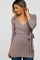 Pink Brushed Knit Wrap Top
