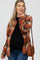 Rust Plaid Maternity Shacket