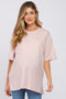Light Pink Basic Oversized Maternity Tee