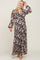 Black Floral Chiffon Maternity Maxi Dress