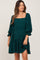 Forest Green Swiss Dot 3/4 Sleeve Maternity Dress
