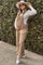 Taupe Corduroy Maternity Overalls