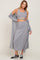Navy Heather 3-Piece Skirt and Cardigan Set