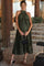 Olive Pleated Maternity Halter Dress
