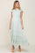 Mint Green Smocked Ruffle Accent Tiered Maternity Maxi Dress