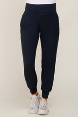 Navy Soft Maternity Jogger Pants