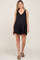 Black Rounded V-Neck Sleeveless Maternity Romper