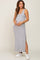 Heather Grey Sleeveless Striped Maxi Dress