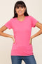 Fuchsia Basic Crew Neck Tee